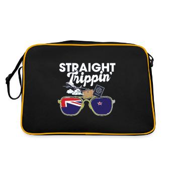 Voyage en Nouvelle-Zélande - Sac Retro - noir/or - Dos
