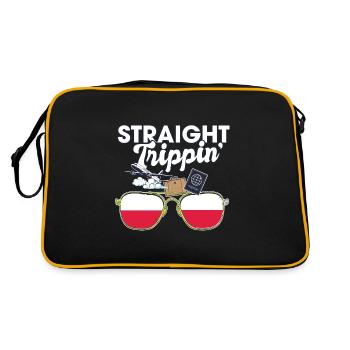 Straight Trippin' Poland Vacances Voyage - Sac Retro - noir/or - Dos