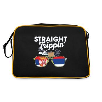 Straight Trippin' Serbia Voyage de vacances - Sac Retro - noir/or - Dos