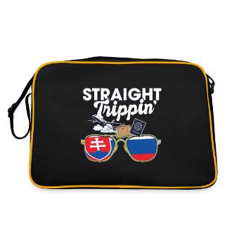 Straight Trippin' Slovakia Vacances Voyage - Sac Retro - noir/or - Dos