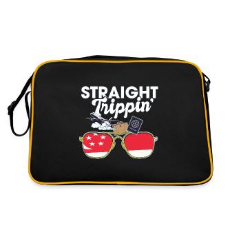 Straight Trippin' Singapore Vacances Voyage - Sac Retro - noir/or - Dos