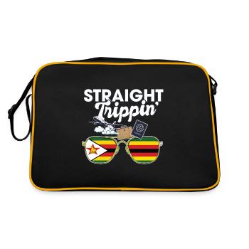Straight Trippin' Zimbabwe Vacances Tour Voyage - Sac Retro - noir/or - Dos
