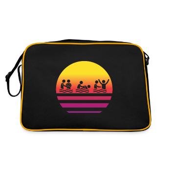 Religious Christian Baptism Church Baptized In - Retro Bag - black/gold - Back