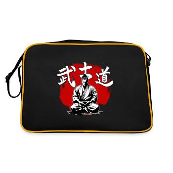 Samouraï Bushido Karaté Kimono Arts martiaux - Sac Retro - noir/or - Dos