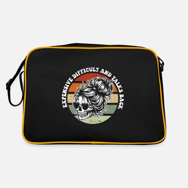 Squelette Messy Bun Cher Difficile Et Parle Sac Retro