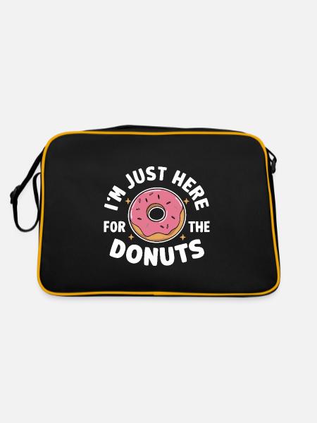 Donut Donuts Candy Bagel - Retro Bag - black/gold - Back