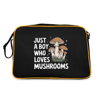 Mushroom Mushrooms Funghi Mushroom - Retro Bag - black/gold - Back