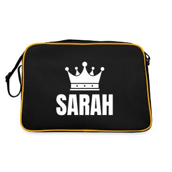Sarah Crown Princess Birthday - Retro Bag - black/gold - Back