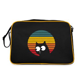 VINTAGE CAT RETRO KATZE - Retro Bag - black/gold - Back