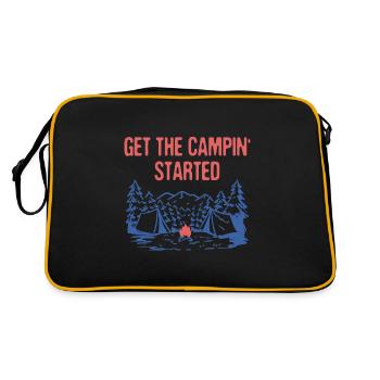 Get the Campin' Started Summer Vacation Tropical - Retro Tasche - Schwarz/Gold - Hinten