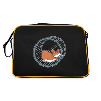 Hamster in a wheel Hamster owner - Retro Bag - black/gold - Back
