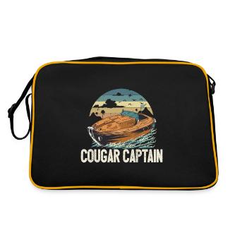 Cougar Capitaine Drôle de propriétaire de bateau Lake Life Pontoon - Sac Retro - noir/or - Dos