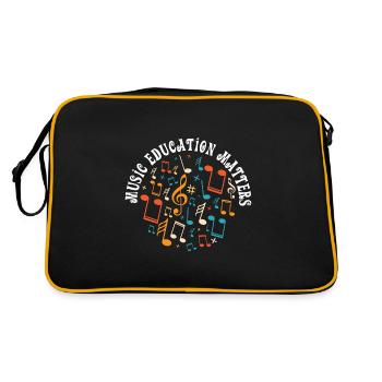 Music Education Matters Composer Musician Music - Retro Tasche - Schwarz/Gold - Hinten