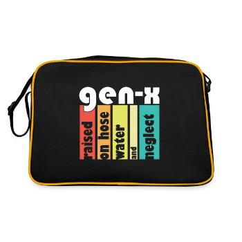 Gen X Raised On Hose Water And Neglect 80s 90s - Retro Bag - black/gold - Back