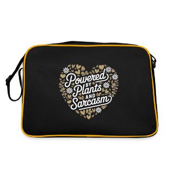 Vegetarian Vegan Veggie Vegetarian - Retro Bag - black/gold - Back