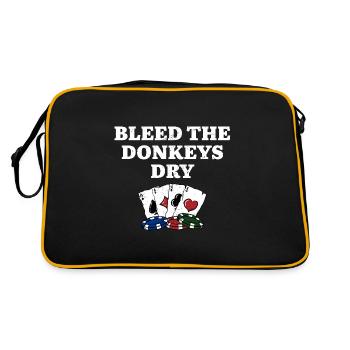Bleed the Donkeys Dry Poker Drôle de joueur de poker - Sac Retro - noir/or - Dos