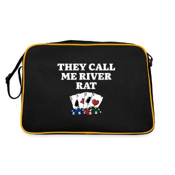 River Rat Gambler Papa blagues Punchline de jeu - Sac Retro - noir/or - Dos