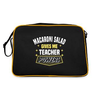 La salade de macaronis me donne des pouvoirs de professeur drôle - Sac Retro - noir/or - Dos