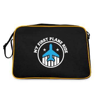 Vacation Trip My First Airplane Ride Traveler - Retro Bag - black/gold - Back