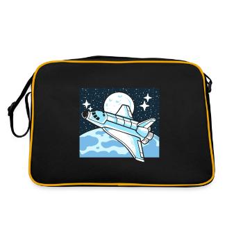 Space Shuttle Ingenieur für Luft-und Raumfahrt - Retro Tasche - Schwarz/Gold - Hinten