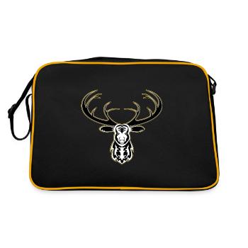 Cerf sur casquette, chapeau de seau, t-shirt et sweat à capuche - Sac Retro - noir/or - Dos