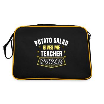 La salade de pommes de terre me donne des pouvoirs de professeur drôle - Sac Retro - noir/or - Dos