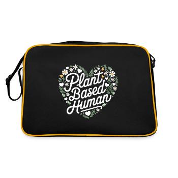 Vegetarian Vegan Veggie Vegetarian - Retro Bag - black/gold - Back