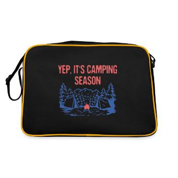 Yep It's Camping Season Summer Camper Tropical - Retro Tasche - Schwarz/Gold - Hinten