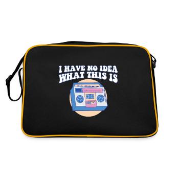 I Have No Idea What This Is 70s 80s Aesthetic - Retro Bag - black/gold - Back