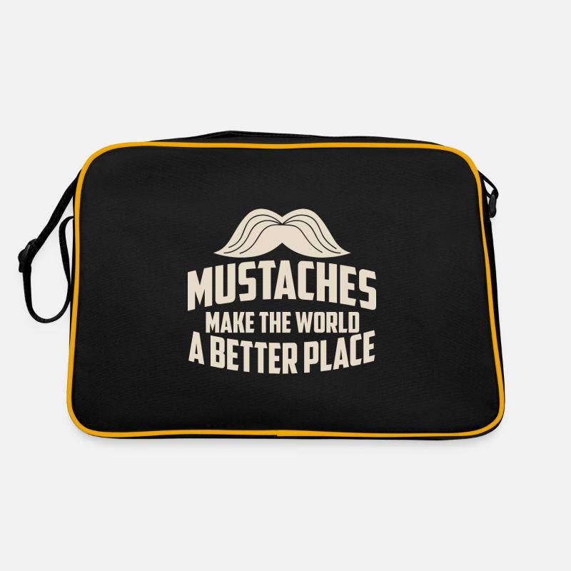 Handlebar Moustache Mustaches Make The World A Retro Tasche