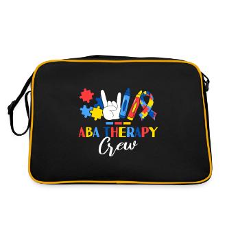 ABA Therapy Crew Applied Behavior Analysis Therapy - Retro Bag - black/gold - Back