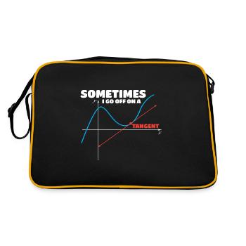 Math Humor Sometimes I Go Off On A Tangent - Retro Tasche - Schwarz/Gold - Hinten