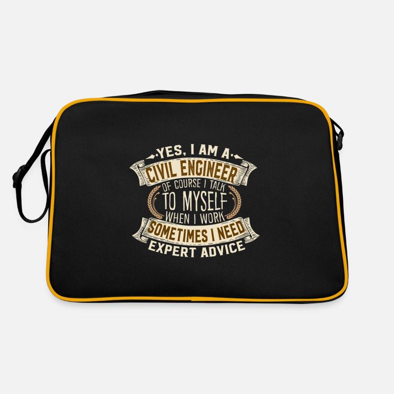 Civil Engineer Self Talk Expert Advice Retro Bag