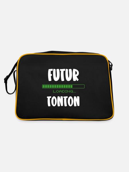 futur tonton - Sac Retro - noir/or - Dos