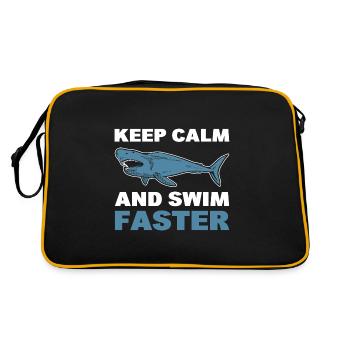 Keep Calm And Swim Faster Float - Retro Bag - black/gold - Back