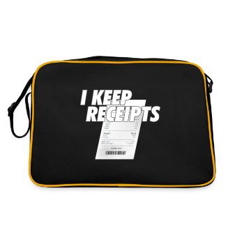 Sarcasm I Keep Receipts Meme Rant Funny Liar - Retro Bag - black/gold - Back