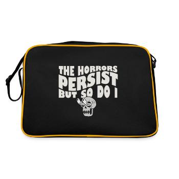 The Horrors Persist But So Do I Skeleton Internet - Retro Tasche - Schwarz/Gold - Hinten
