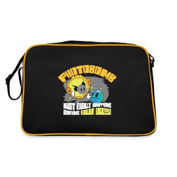 Total Solar Eclipse 2024 Totality Photobomb Sun - Retro Bag - black/gold - Back