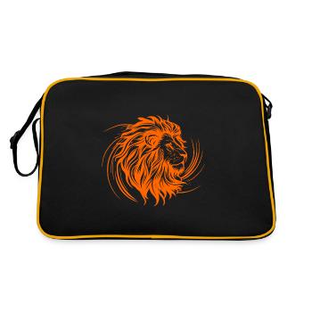 Lion's Head - Retro Bag - black/gold - Back