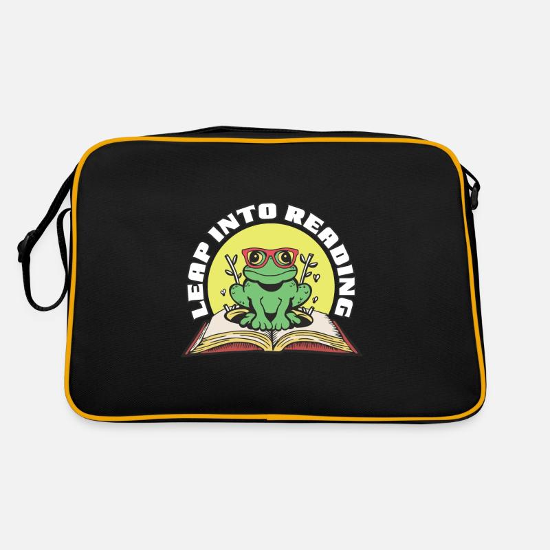 Leap Into Reading Cute Frog Bookworm Love To Read Retro Bag