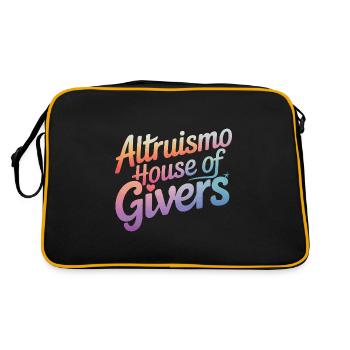 Altruisme Don désintéressé Donner d’école - Sac Retro - noir/or - Dos