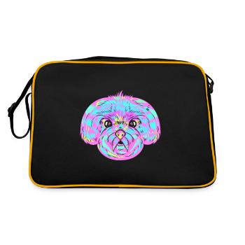 Colorful Dog Hundefrisör - Retro Tasche - Schwarz/Gold - Hinten