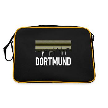 Dortmund Skyline Ruhrpott Ruhr Area Souvenirs - Retro Bag - black/gold - Back
