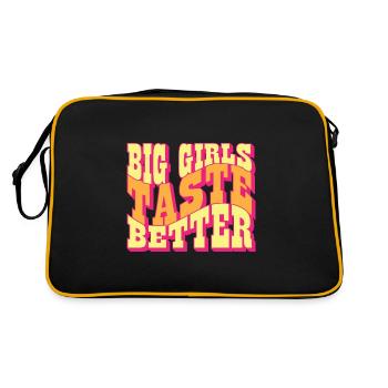 Big Girls Taste Better Chubby Thick Girls Curvy - Retro Bag - black/gold - Back