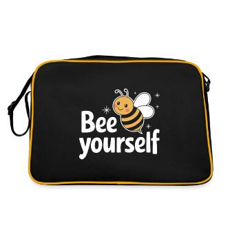 abeille abeille apicultrice abeille abeille - Sac Retro - noir/or - Dos