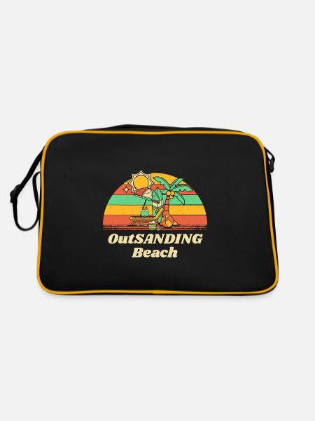 OutSANDING Beach Summer Trip Tropical Travel - Retro Bag - black/gold - Back
