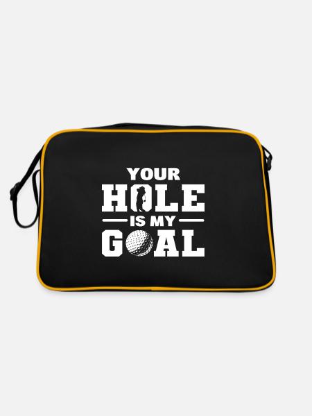 Your Hole Is My Goal Golf Medalist - Retro Bag - black/gold