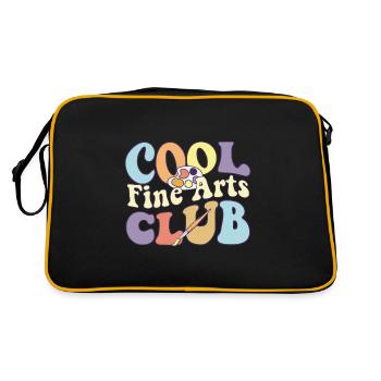 Cool Fine Arts Club Artistic Painter Art Teacher - Retro Tasche - Schwarz/Gold - Hinten