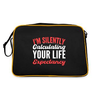 Lustige Versicherungsagenten Darlehensprozessor - Retro Tasche - Schwarz/Gold - Hinten