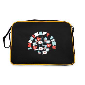Conceptions uniques d’infirmière d’endoscopie et d’escouade gastro - Sac Retro - noir/or - Dos